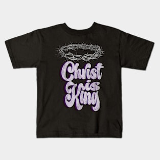 Christ is King (grunge) Kids T-Shirt